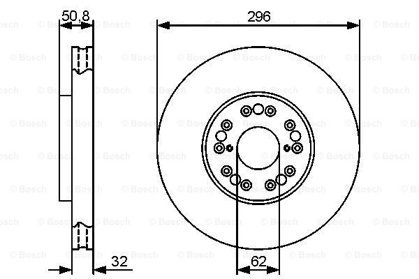 BOSCH Тормозной диск 0 986 479 429