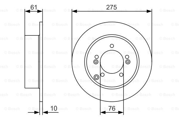 BOSCH Тормозной диск 0 986 479 525