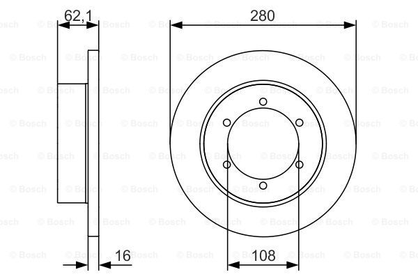 BOSCH Тормозной диск 0 986 479 539