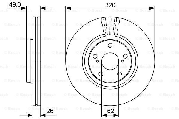 BOSCH Тормозной диск 0 986 479 562