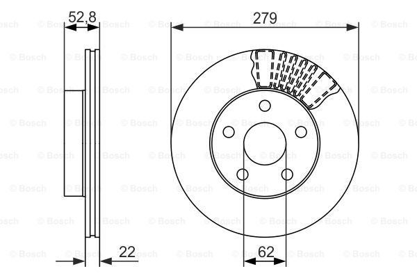 BOSCH Тормозной диск 0 986 479 618