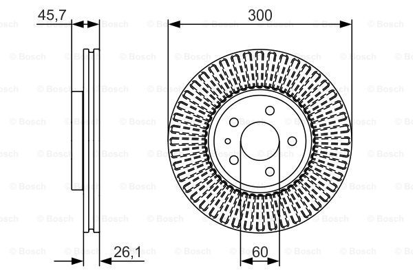 BOSCH Тормозной диск 0 986 479 666