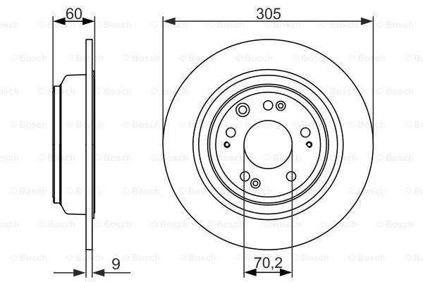 BOSCH Тормозной диск 0 986 479 740