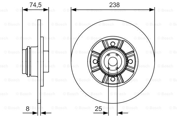 BOSCH Piduriketas 0 986 479 A48