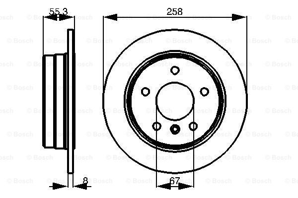 BOSCH Тормозной диск 0 986 479 B36