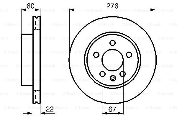 BOSCH Тормозной диск 0 986 479 B53