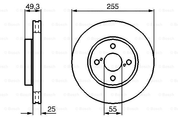 BOSCH Тормозной диск 0 986 479 B70