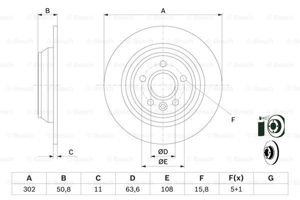 BOSCH Тормозной диск 0 986 479 B94