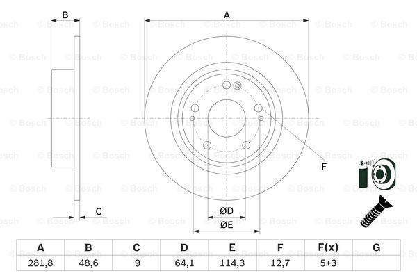 BOSCH Тормозной диск 0 986 479 F76