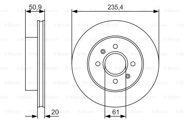 BOSCH Тормозной диск 0 986 479 R52