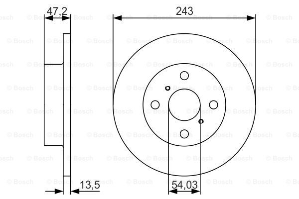 BOSCH Тормозной диск 0 986 479 R87