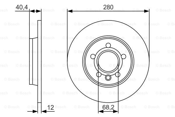 BOSCH Тормозной диск 0 986 479 R91