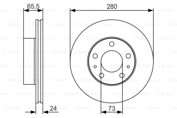 BOSCH Тормозной диск 0 986 479 R98