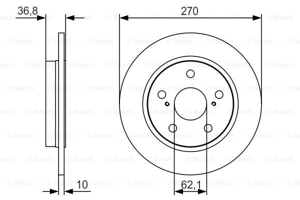 BOSCH Тормозной диск 0 986 479 S64