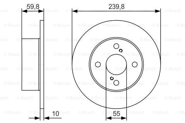 BOSCH Тормозной диск 0 986 479 T96