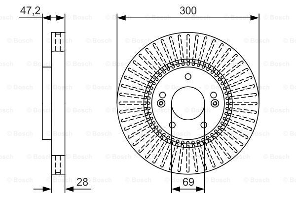 BOSCH Тормозной диск 0 986 479 U43