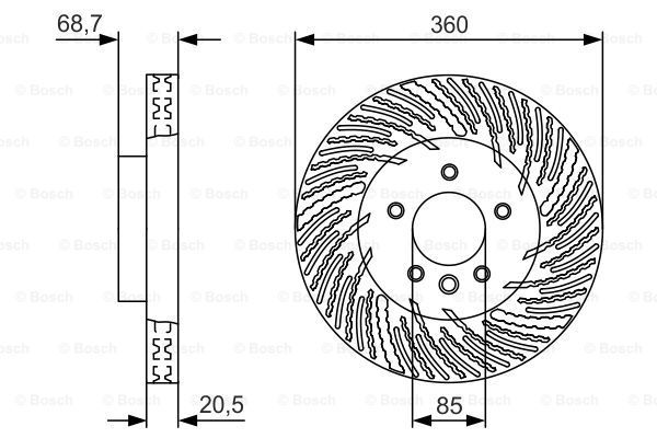 BOSCH Piduriketas 0 986 479 V02