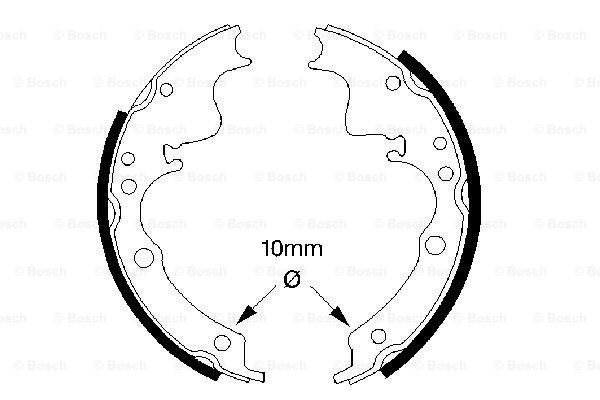 BOSCH Piduriklotside komplekt 0 986 487 347