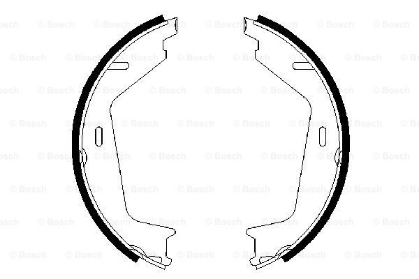 BOSCH Комплект тормозных колодок, стояночная тормозная с 0 986 487 623