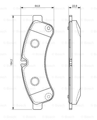 BOSCH Комплект тормозных колодок, дисковый тормоз 0 986 494 335