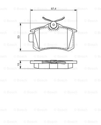 BOSCH Комплект тормозных колодок, дисковый тормоз 0 986 494 521