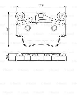 BOSCH Piduriklotsi komplekt,ketaspidur 0 986 494 567