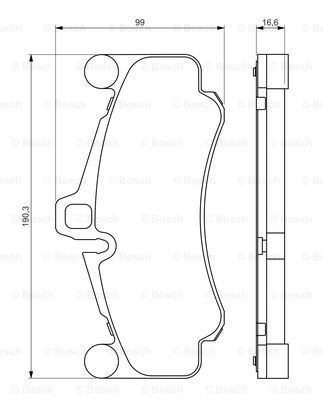 BOSCH Комплект тормозных колодок, дисковый тормоз 0 986 494 709