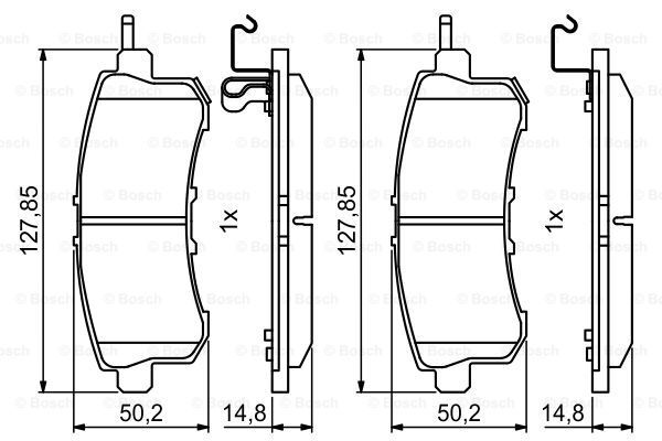 BOSCH Комплект тормозных колодок, дисковый тормоз 0 986 494 778