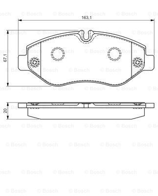 BOSCH Piduriklotsi komplekt,ketaspidur 0 986 495 113