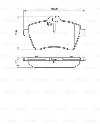 BOSCH Комплект тормозных колодок, дисковый тормоз 0 986 495 273