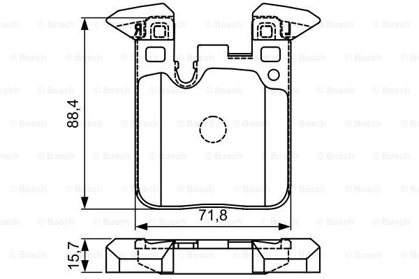 BOSCH Piduriklotsi komplekt,ketaspidur 0 986 495 335