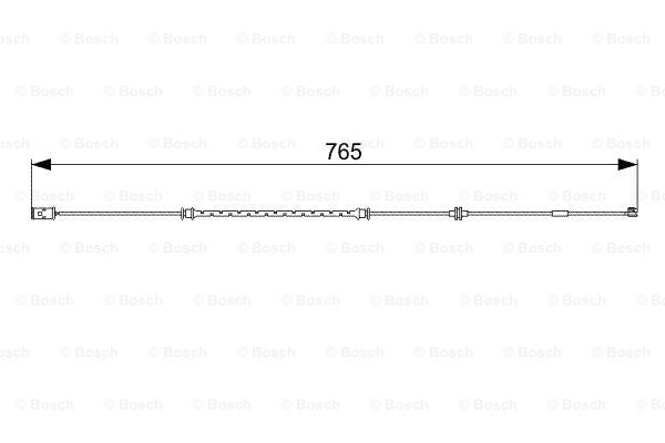 BOSCH Сигнализатор, износ тормозных колодок 1 987 473 018