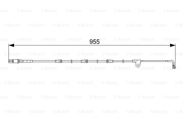 BOSCH Hoiatuskontakt, piduriklotsi kulumine 1 987 473 028