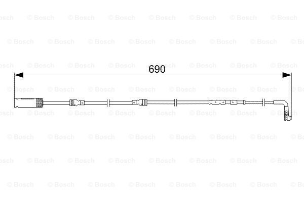 BOSCH Hoiatuskontakt, piduriklotsi kulumine 1 987 473 052