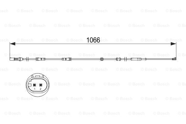 BOSCH Hoiatuskontakt, piduriklotsi kulumine 1 987 473 501