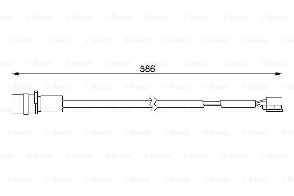 BOSCH Hoiatuskontakt, piduriklotsi kulumine 1 987 474 985