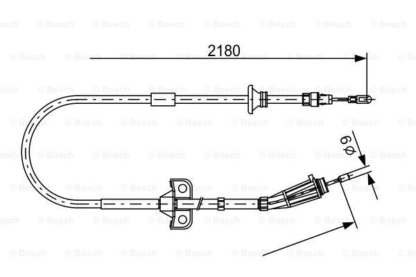 BOSCH Тросик, cтояночный тормоз 1 987 477 248