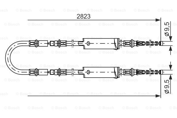 BOSCH Тросик, cтояночный тормоз 1 987 477 369