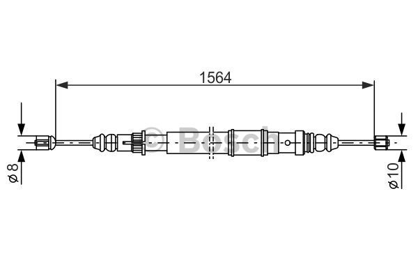 BOSCH Тросик, cтояночный тормоз 1 987 477 471