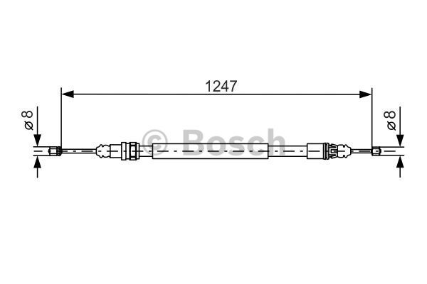 BOSCH Тросик, cтояночный тормоз 1 987 477 473