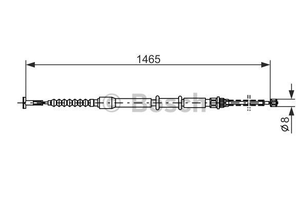 BOSCH Тросик, cтояночный тормоз 1 987 477 551