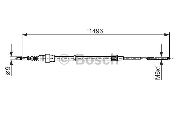 BOSCH Тросик, cтояночный тормоз 1 987 477 705