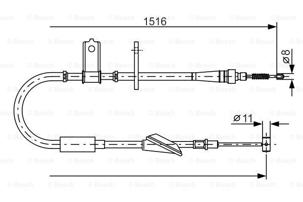 BOSCH Тросик, cтояночный тормоз 1 987 477 771