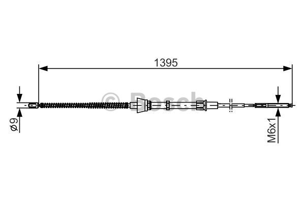 BOSCH Тросик, cтояночный тормоз 1 987 477 883