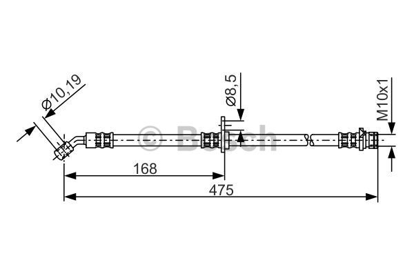 BOSCH Тормозной шланг 1 987 481 326