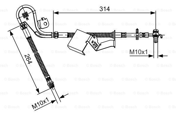 BOSCH Тормозной шланг 1 987 481 471