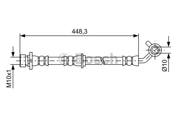 BOSCH Тормозной шланг 1 987 481 576