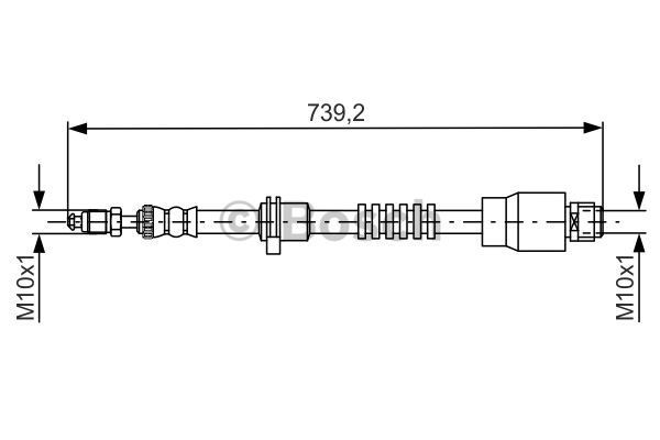 BOSCH Pidurivoolik 1 987 481 677