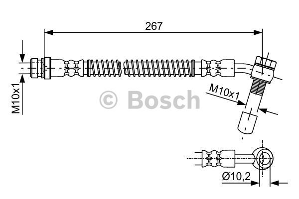 BOSCH Тормозной шланг 1 987 481 757