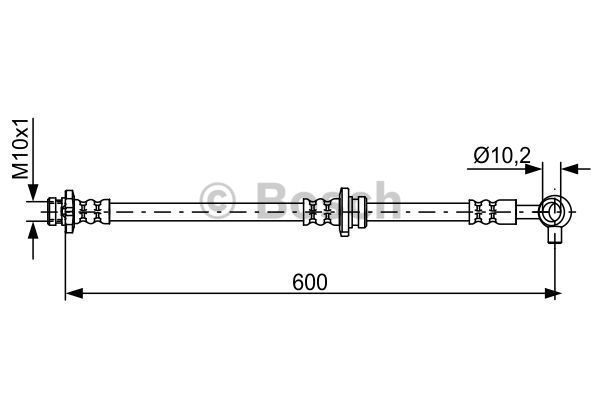 BOSCH Тормозной шланг 1 987 481 828